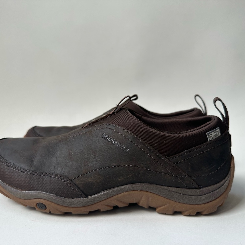 Merrell Waterproof Loafers Womens Size 7 Bracken Brown Leather